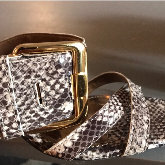 Franco Sarto Snakeskin Genuine Leather Sandals 9 - Picture 14 of 16